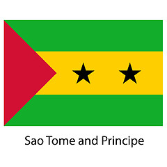 Image showing Flag  of the country  sao tome and principe. Vector illustration