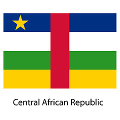 Image showing Flag  of the country  central african republic. Vector illustrat
