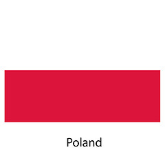 Image showing Flag  of the country poland. Vector illustration. 