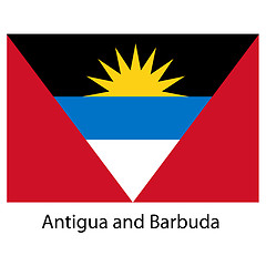Image showing Flag  of the country  antigua and barbuda. Vector illustration. 
