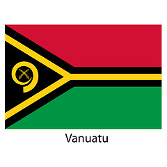 Image showing Flag  of the country  vanuatu. Vector illustration. 