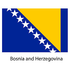 Image showing Flag  of the country  bosnia and herzegovina. Vector illustratio