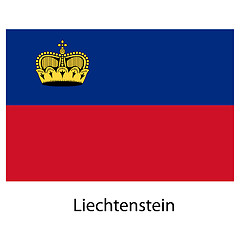 Image showing Flag  of the country  liechtenstein. Vector illustration. 