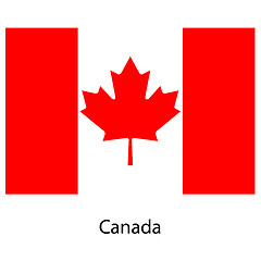 Image showing Flag  of the country  canada. Vector illustration. 