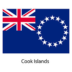 Image showing Flag  of the country  cook islands. Vector illustration. 