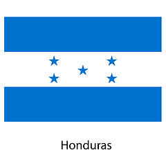 Image showing Flag  of the country  honduras. Vector illustration. 