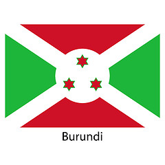 Image showing Flag  of the country  burundi. Vector illustration. 