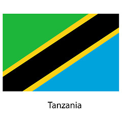 Image showing Flag  of the country  tanzania. Vector illustration. 