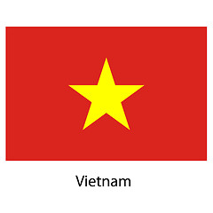 Image showing Flag  of the country  vietnam. Vector illustration. 