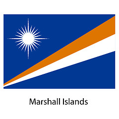 Image showing Flag  of the country  mashall islands. Vector illustration. 