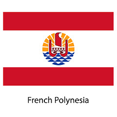 Image showing Flag  of the country  french polynesia. Vector illustration. 