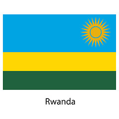 Image showing Flag  of the country  rwanda. Vector illustration. 