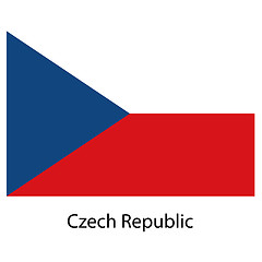 Image showing Flag  of the country  czech republic. Vector illustration. 