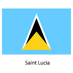 Image showing Flag  of the country  saint lucia. Vector illustration. 