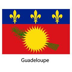 Image showing Flag  of the country guadeloupe. Vector illustration. 