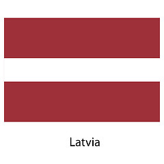 Image showing Flag  of the country  latvia. Vector illustration. 