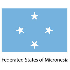 Image showing Flag  of the country federated states of micronesia. Vector illu