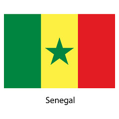 Image showing Flag  of the country Senegal. Vector illustration. 