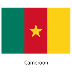 Image showing Flag  of the country  cameroon. Vector illustration. 