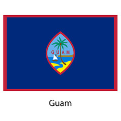 Image showing Flag  of the country  guam. Vector illustration. 