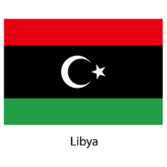 Image showing Flag  of the country  libya. Vector illustration. 