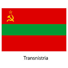 Image showing Flag  of the country  transnistria. Vector illustration. 