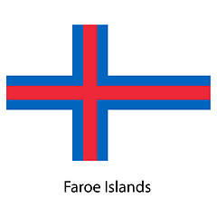 Image showing Flag  of the country  faroe islands. Vector illustration. 