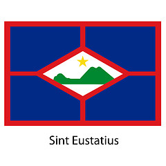 Image showing Flag  of the country  sint eustatius. Vector illustration. 