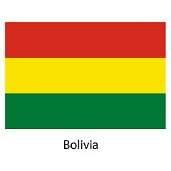 Image showing Flag  of the country  bolivia. Vector illustration. 