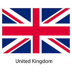 Image showing Flag  of the country  united kingdom. Vector illustration. 