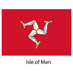 Image showing Flag  of the country  isle of man. Vector illustration. 