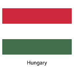 Image showing Flag  of the country  hungary. Vector illustration. 
