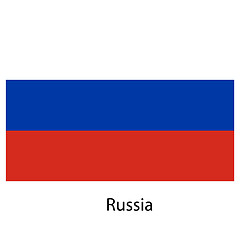 Image showing Flag  of the country russia. Vector illustration. 