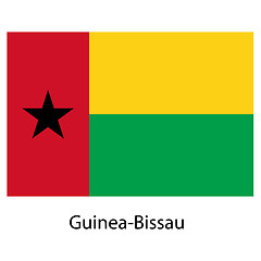 Image showing Flag  of the country  guinea bissau. Vector illustration. 