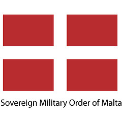 Image showing Flag  of the country sovereing military order of malta. Vector i