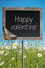 Image showing Chalkboard with text Happy valentine