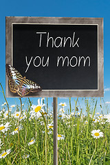 Image showing Chalkboard with text Thank you mom