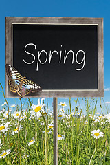 Image showing Chalkboard with text Spring