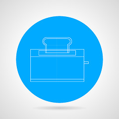 Image showing Outline vector icon for toaster