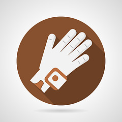 Image showing Sport glove flat vector icon