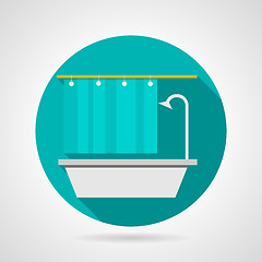 Image showing Flat vector icon for bathroom