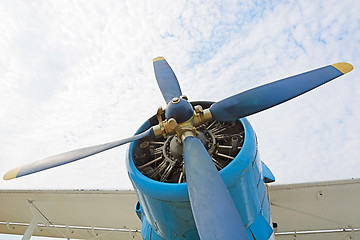 Image showing The engine and propeller plane AN2.