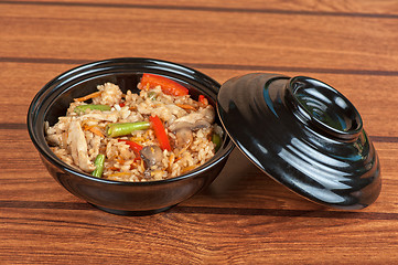 Image showing Rice chicken vegetable