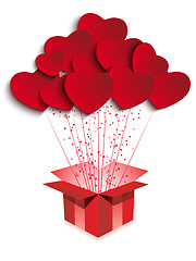 Image showing Happy Valentine's Day  Gift with Hearts