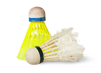 Image showing Two Old Badminton Shuttlecock