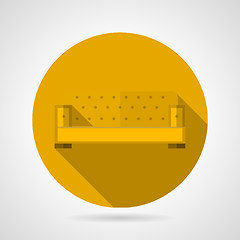 Image showing Yellow sofa flat vector icon