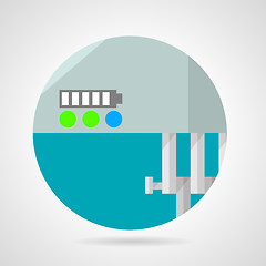 Image showing Battery charge level flat vector icon