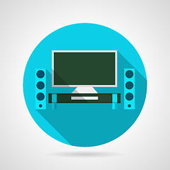 Image showing Home theater flat vector icon