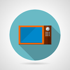 Image showing Modern microwave oven flat vector icon