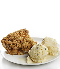 Image showing Apple Pie And Ice Cream